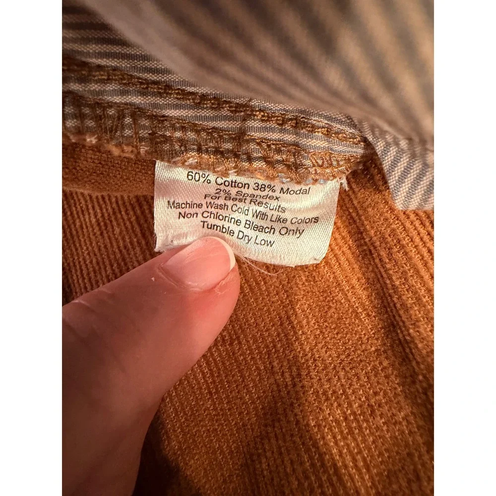Peter Millar Mens MF22B29 Burnt Orange Corduroy 5-Pocket Straight Pants 36x32